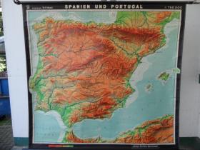Schulwandkarte | Spanien und Portugal