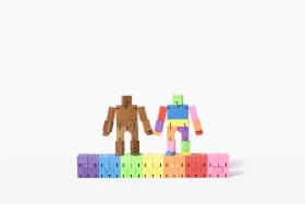 Micro Cubebot | Areaware | Buchenholz multicolor