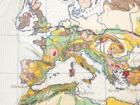  Schulwandkarte | Geologische Karte der Erde