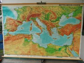 Schulwandkarte | Mittelmeerländer