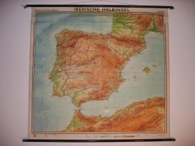 Schulwandkarte: Iberische Halbinsel