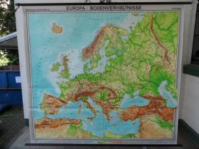 Schulwandkarte | Europa Bodenverhltnisse 