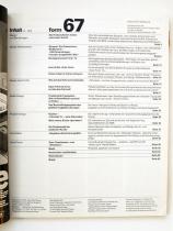 Form 67 | Zeitschrift für Gestaltung | 1974