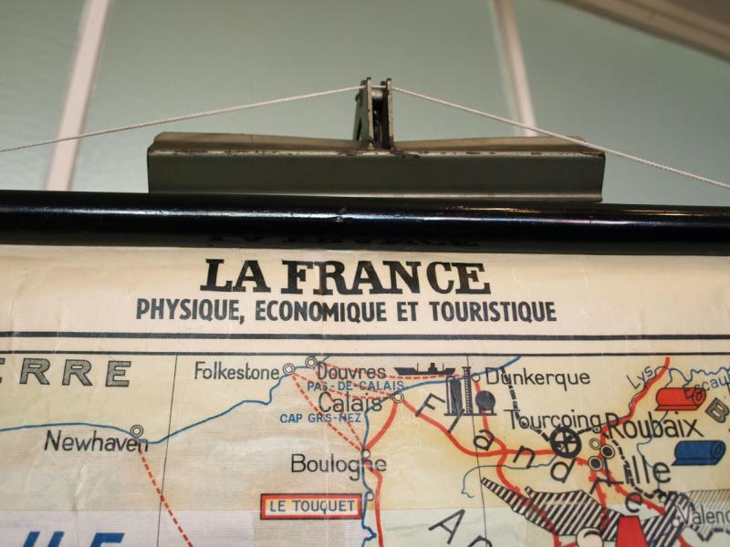 Schulwandkarte | La France | 50er Jahre