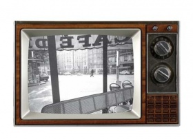 Retro Fernseher als Bilderrahmen | Braun klein | Werkhaus