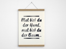 Druck | Mal bist du Hund | Mariusz Kuklik | letterpress