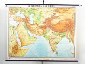 Schulwandkarte | Vorderasien und Indien