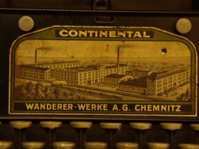 Alte Schreibmaschine / Continental / Wanderer Werke