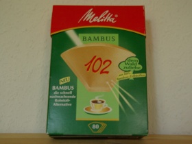 Melitta Filtertten bambus / Grsse 102 / 160 Stck